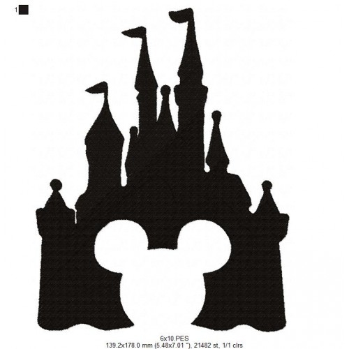 Disney Castle Embroidery Design - Disney Castle