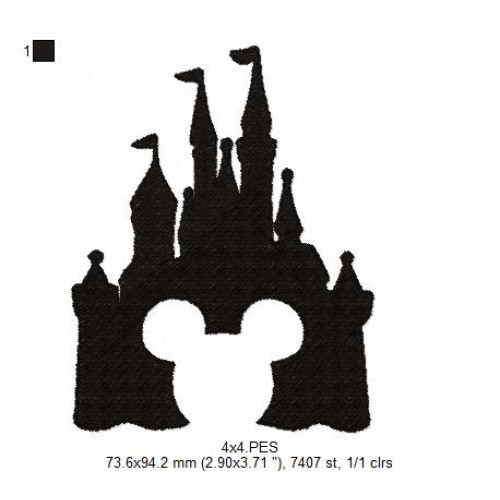 Disney Castle Embroidery Design - Disney Castle
