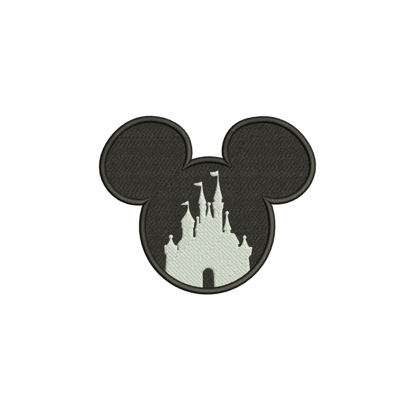 Disney Mickey Castle Embroidery Design