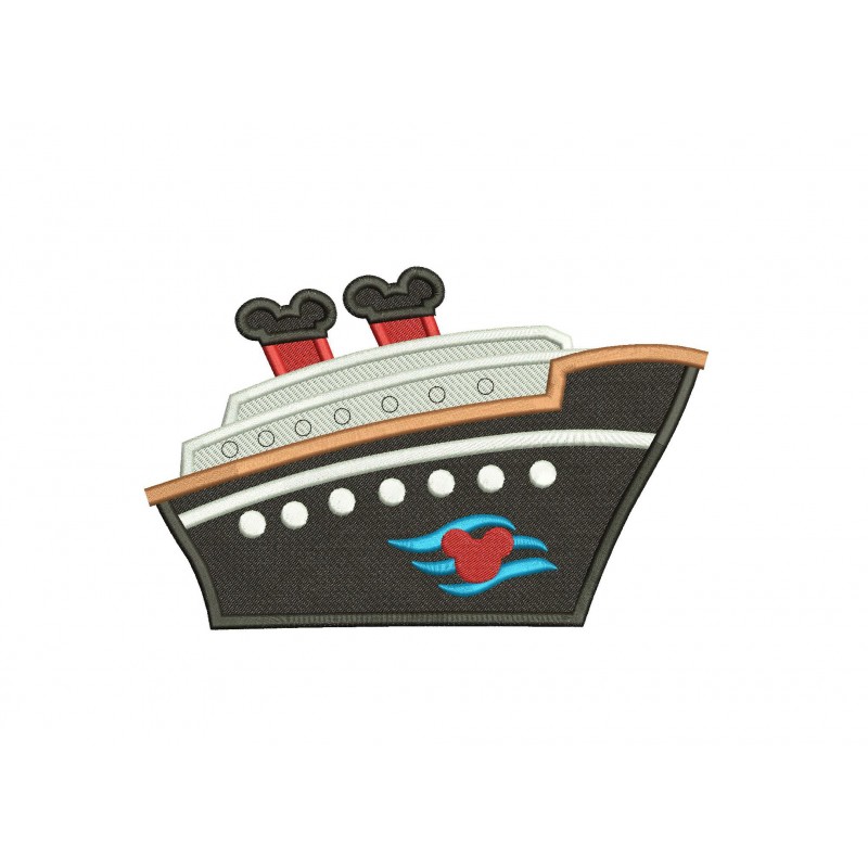 Disney Mickey Cruise Full Fill Embroidery Design