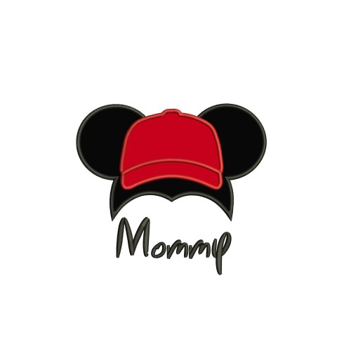 Disney Mickey - Mommy Ear Cap Applique Design