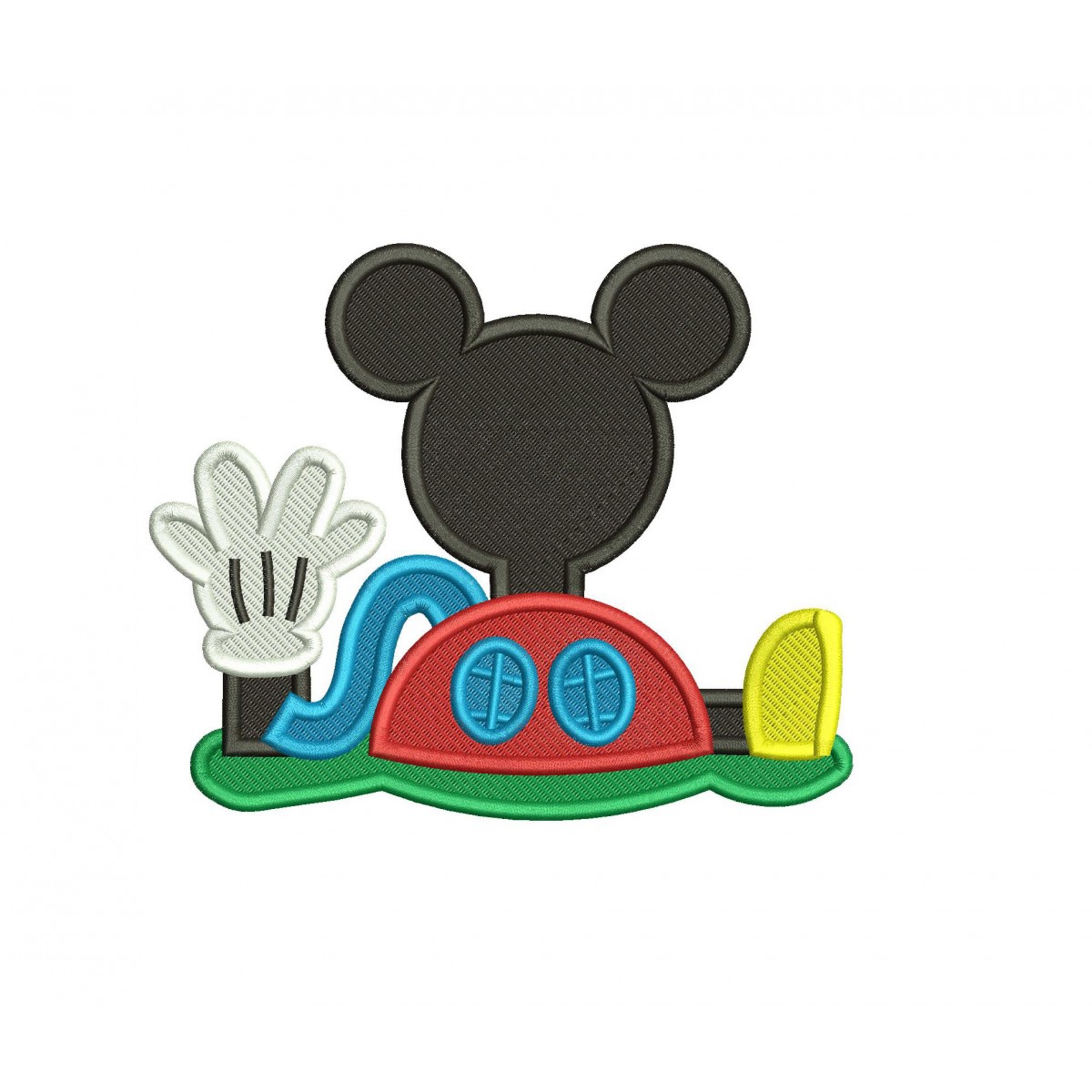 Disney Mickey Mouse Clubhouse Fill Stitch Embroidery Design