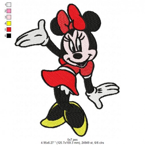 Disney Minnie Mouse Embroidery Design