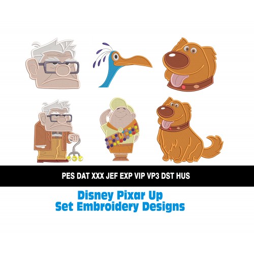 Disney Pixar Up Set Embroidery Designs