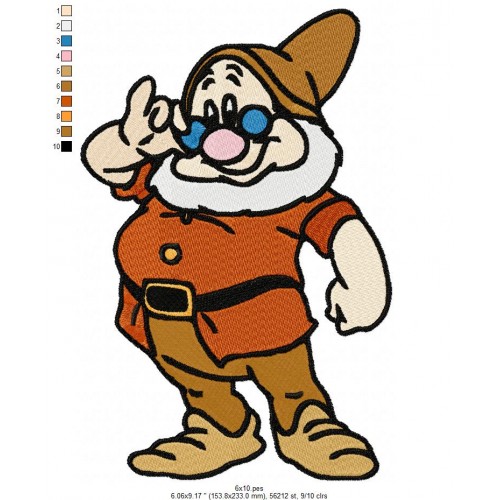 Doc the Seven Dwarfs Embroidery Design