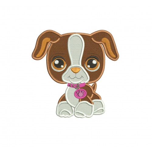 Dog Littlest Pet Shop Fill Stitch Embroidery Design