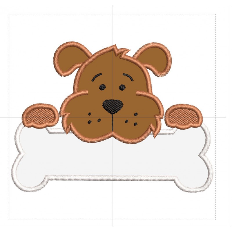 Dog in House Applique Design Embr