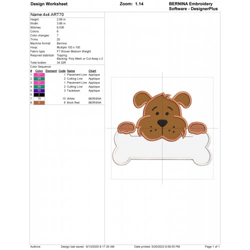 Dog in House Applique Design Embr
