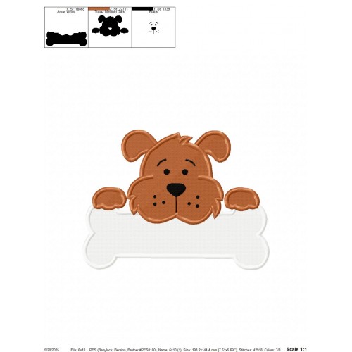 Dog in House Embroidery Design Embr