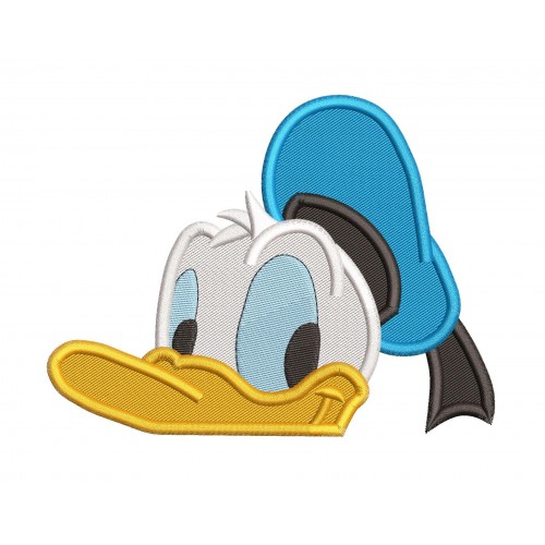 Donald Duck Peeker fill stitches Design