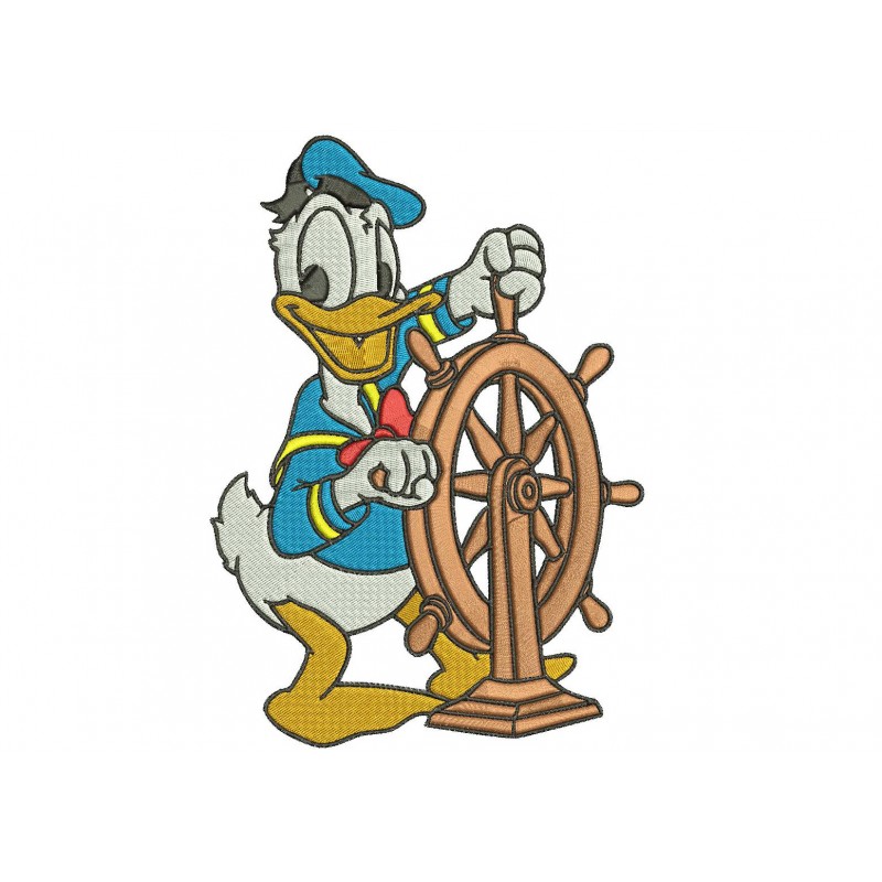 Donald Duck Sailor Embroidery Design