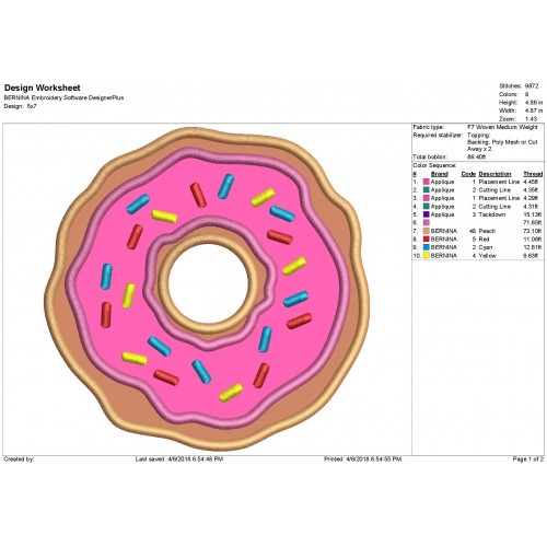 Donut Applique Design