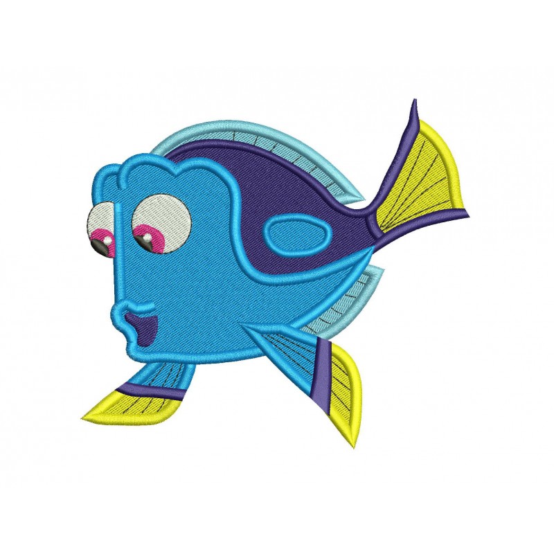 Dory Fish Embroidery Design Dory Embroidery