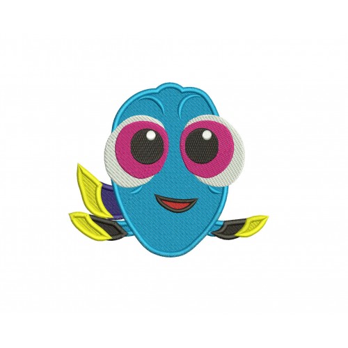 Dory Fish Finding Dory Filled Embroidery Design