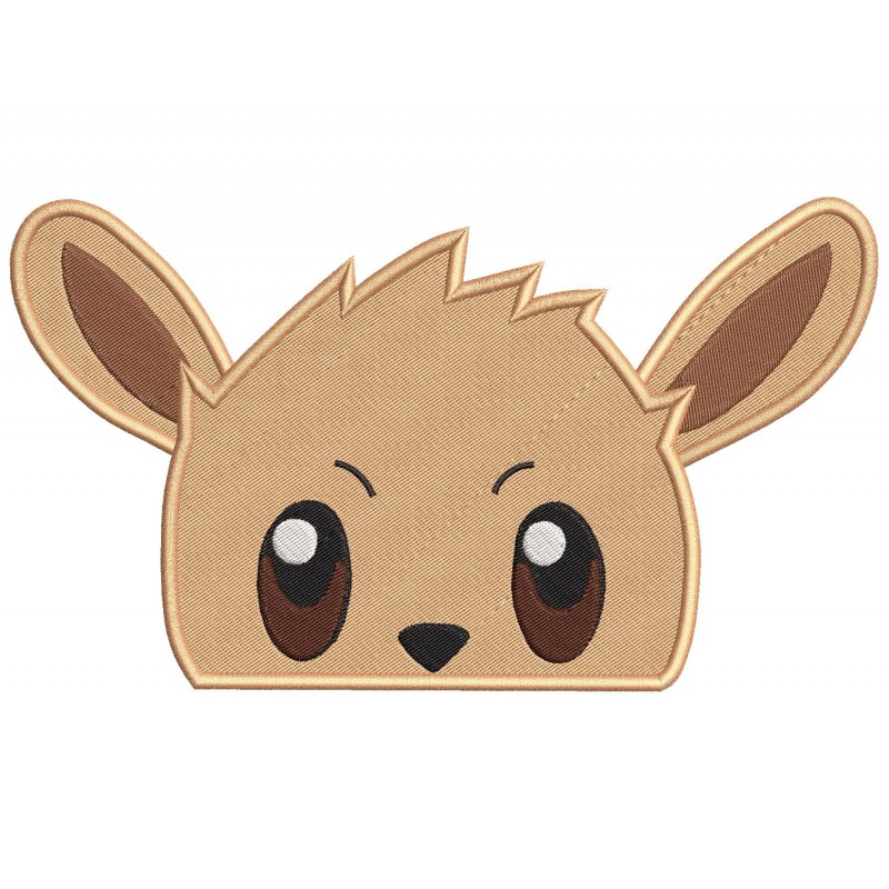 Eevee Peeker Pokemon Embroidery Design Embr