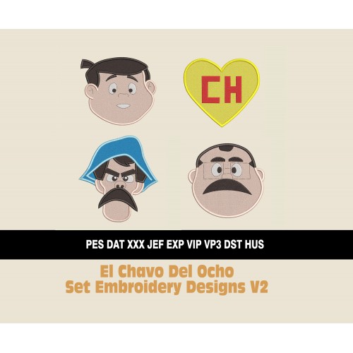 El Chavo Del Ocho Set Embroidery Designs V2