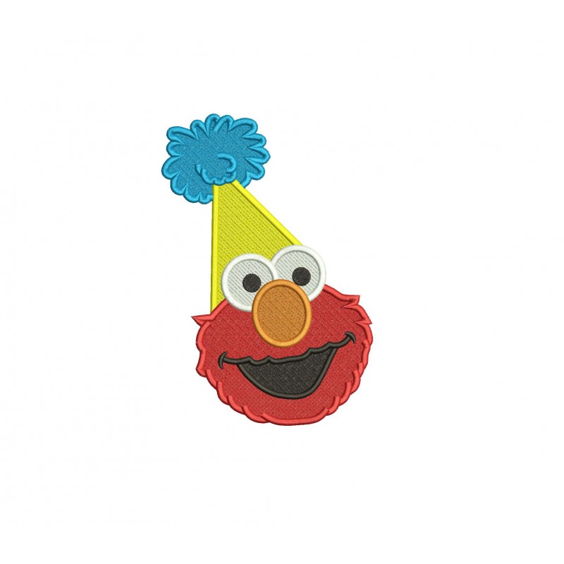 Elmo Birthday Embroidery Elmo Filled Embroidery Design