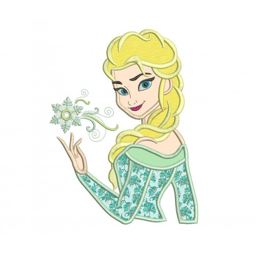 Elsa Frozen Applique Design