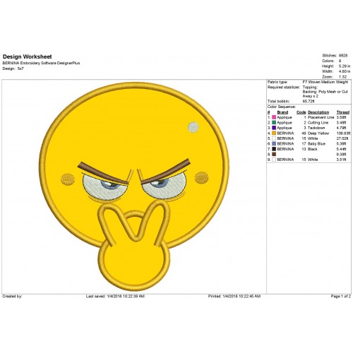 Emoji Applique Design