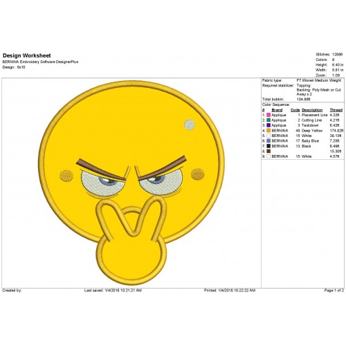 Emoji Applique Design