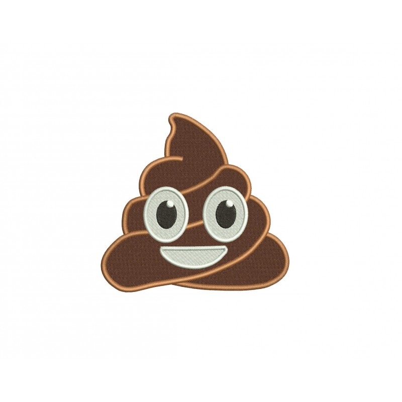 Emoji Poop Face Machine Embroidery Design