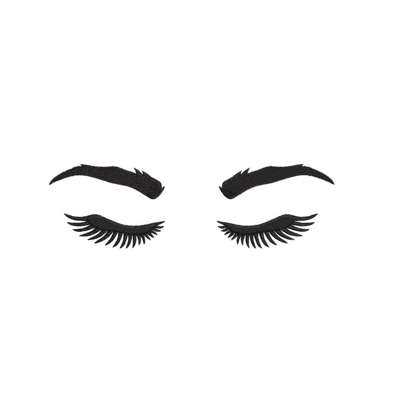Eyelashes Eyebrows Embroidery Design Embr