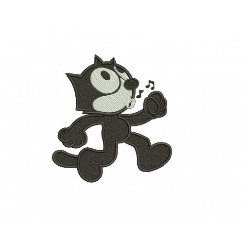 Felix The Cat Filled Stitch Embroidery Design