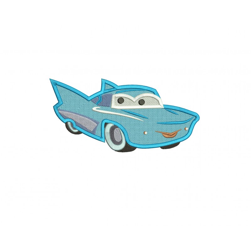 Flo Disney Cars Filled Stitch Embroidery Design