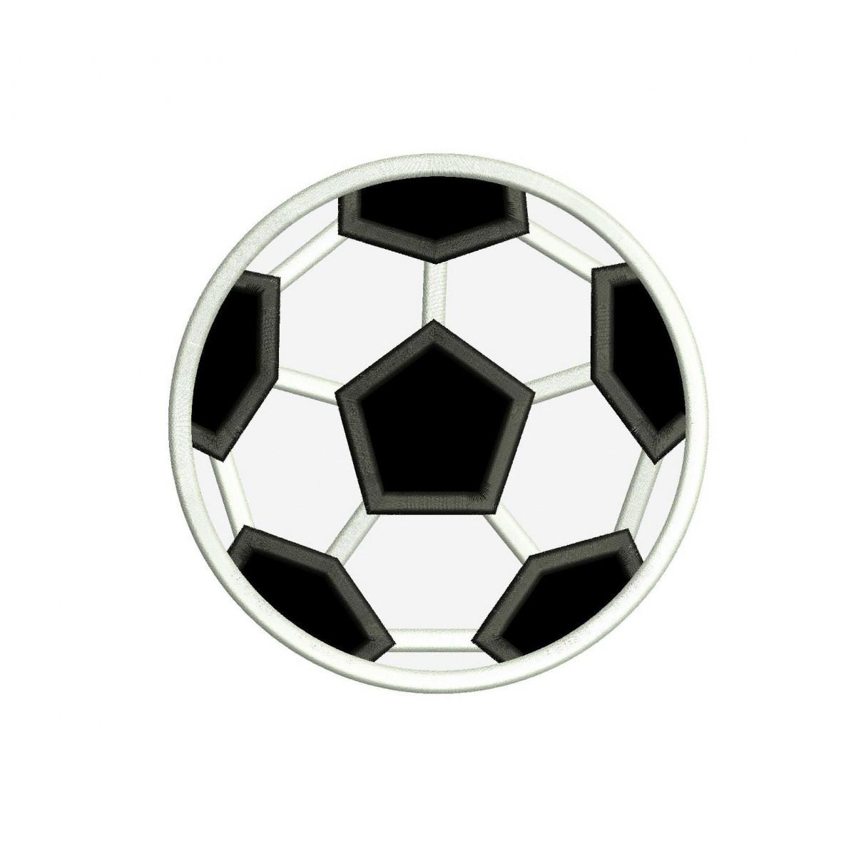 Football Applique Embroidery Design