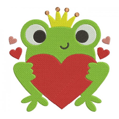 Frog Machine Embroidery Design