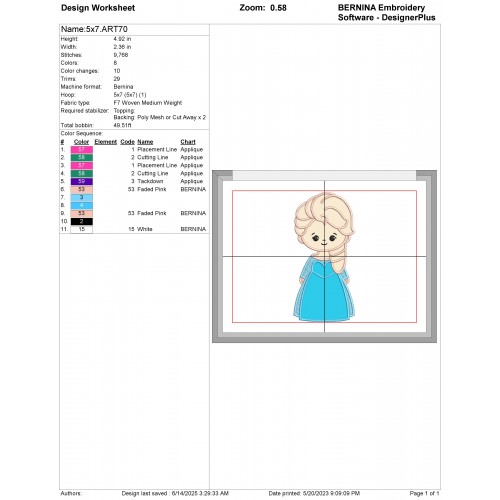 Frozen Applique Design Embr