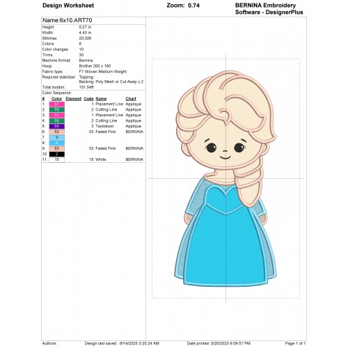 Frozen Applique Design Embr