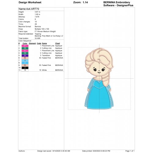 Frozen Applique Design Embr