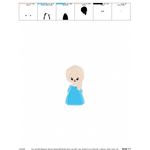 Frozen Embroidery Design Embr