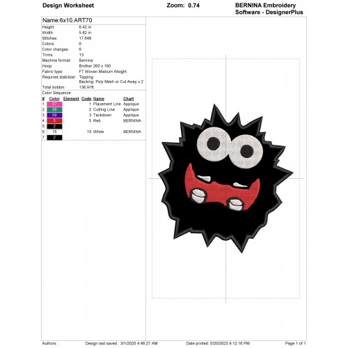 Fuzzy Super Mario Applique Design Embr