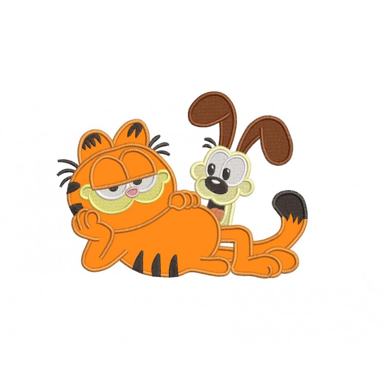 Garfield and Odie Applique Design