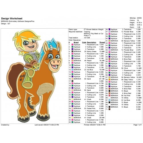 Garrett and Clod the Horse Nella Princess Knight Applique Design