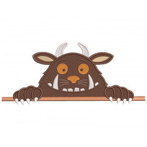 Gruffalo Peeker Embroidery Design
