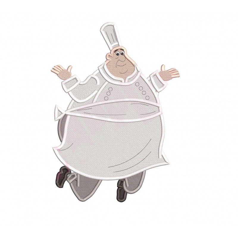 Gusteau The Chef Ratatouille Embroidery Design