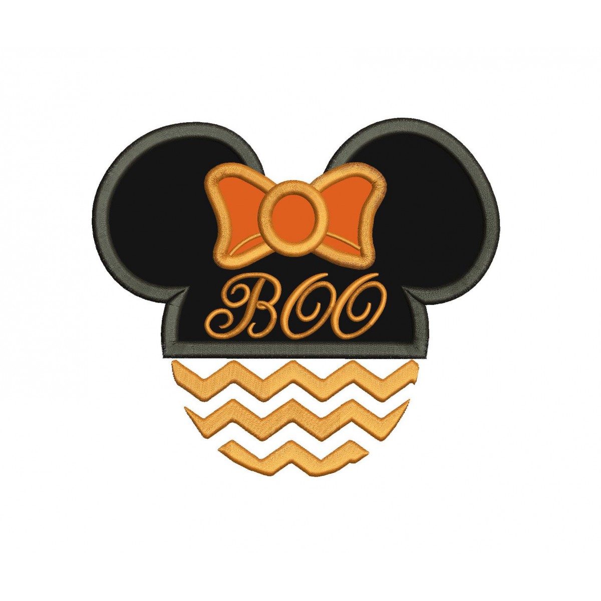 Halloween Minnie Mouse Applique Design INSTANT DOWNLOAD