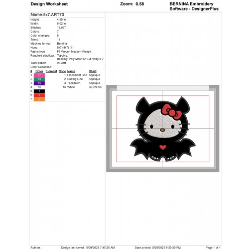 Halloween Kitty Applique Design Embr