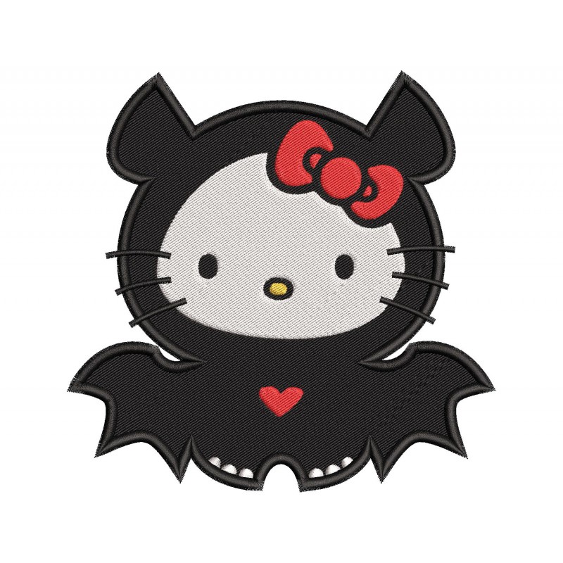 Halloween Kitty Embroidery Design Embr
