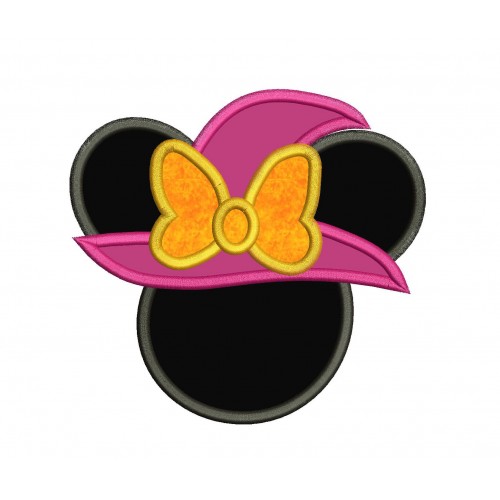 Halloween Minnie Mouse Witch Applique Design