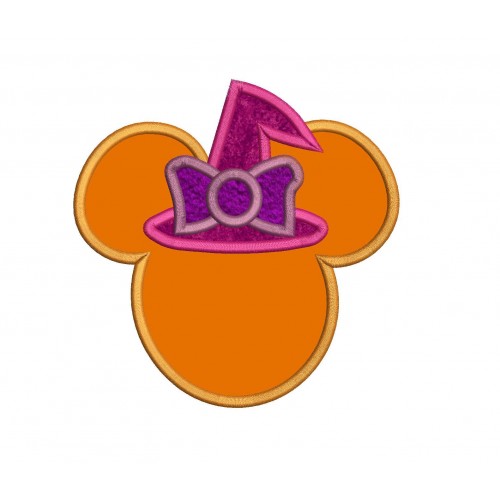 Halloween Minnie The Witch Applique Design