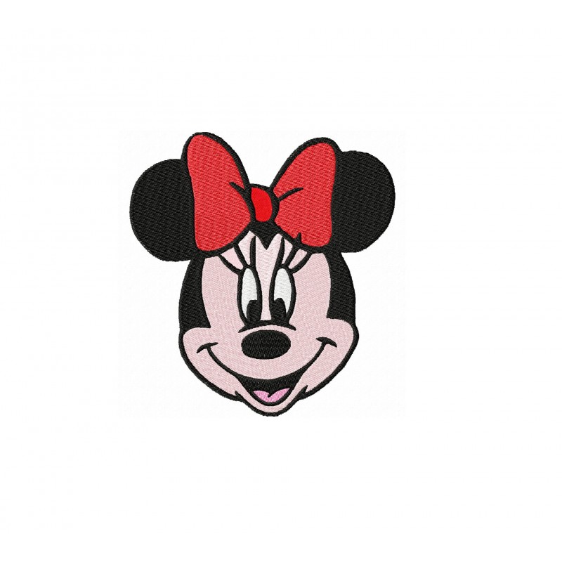 Head Minnie Mouse Embroidery Design