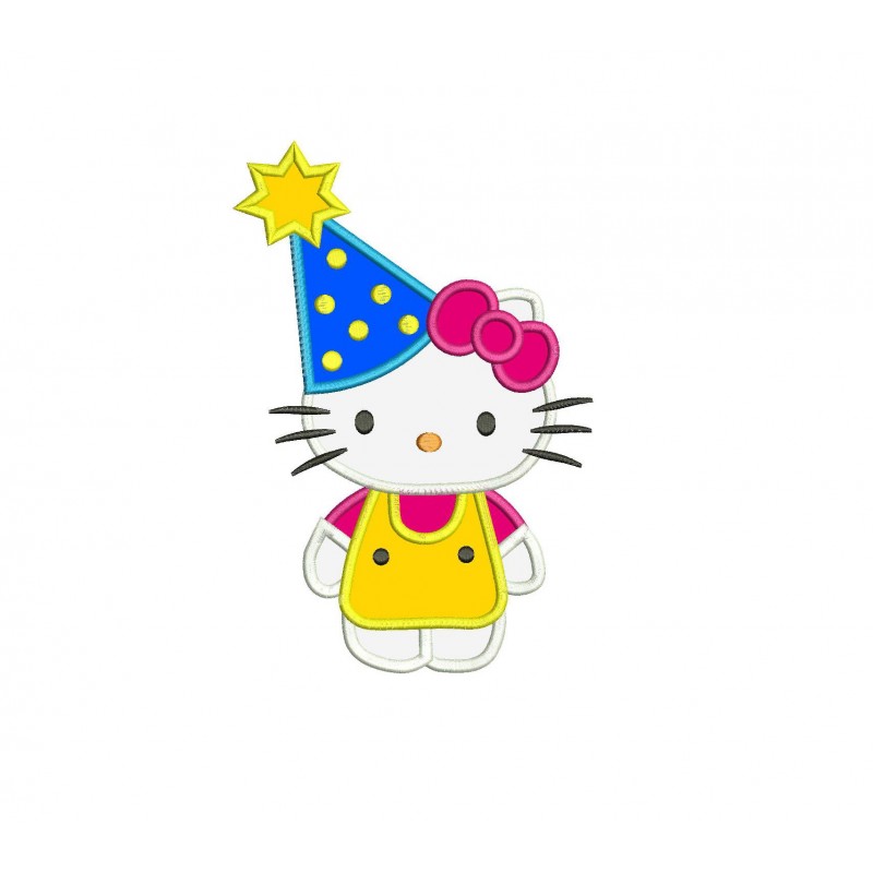 Hello Kitty Birthday Applique Design