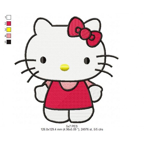 Hello Kitty Embroidery Design