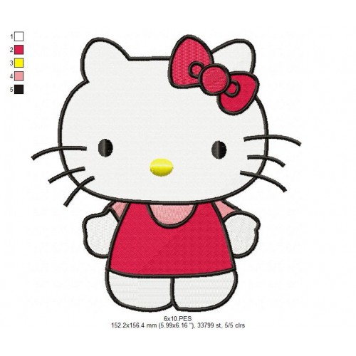 Hello Kitty Embroidery Design