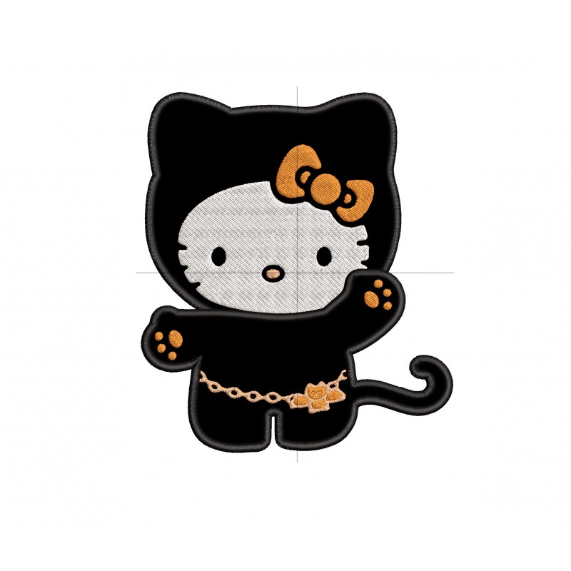 Hello Kitty Halloween Applique Design Embr