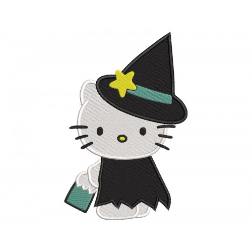 Hello Kitty Halloween Scary Embroidery Design Embr